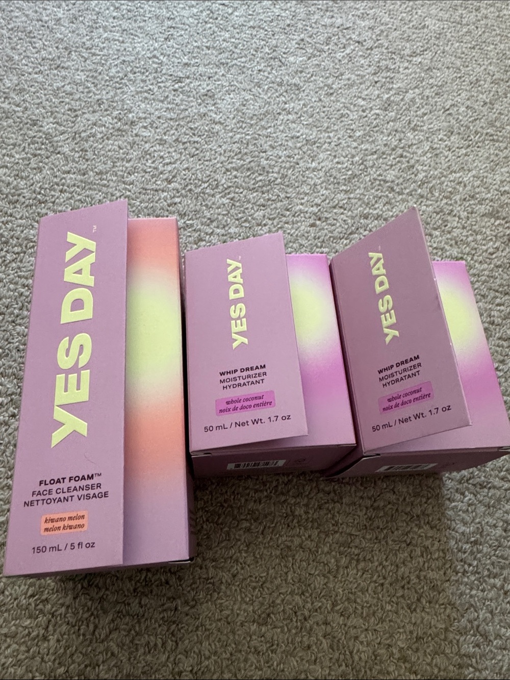 YES DAY Whip Dream Moisturizer & Float Foam Cleanser - Pink Packaging
